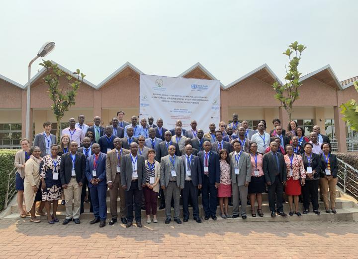 Participants attending the “WHO PEN and Integrated Outpatient Care for Severe, Chronic NCDs at First Referral Hospitals in the African Region (PEN-Plus)” meeting in Kigali, Rwanda represented 17 member states, as well as WHO HQ, WHO AFRO, Partners In Health, Harvard Medical School, Reach & various regional & disease-specific partners. (Photo credit: Maia Olsen/Partners In Health)